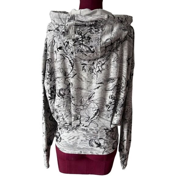 ATHLETA Balance Eden Floral Zipped Jacket Hoodie Sweatshirt S Gray - Picture 5 of 15